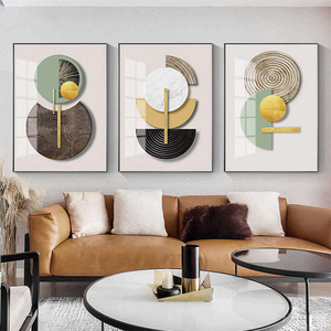 Pósteres Modernos de Arte Abstracto Geométrico Dorado, Impresiones en Lienzo, Cuadros de Arte Nórdico para Decoración de Paredes de Sala de Estar, Dormitorio, Loft - Product Image 5
