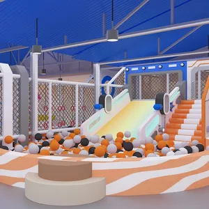 Equipamento plástico do parque de corrediças do campo de jogos comercial interno interativo para crianças