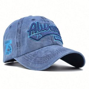 Wholesale <b>Vintage</b> Style Fashion Casual Sports <b>Caps</b> Distressed Embroidery Washed Cotton Outdoor Baseball <b>Cap</b> - Product Image 6