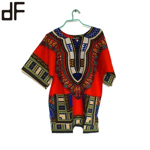 Grosir kaus Dashiki cetak katun 100% uniseks blus panjang atasan Afrika tradisional untuk wanita dan pria Kit Kitenge - Product Image 6