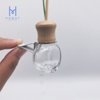 Diffuseur de parfum pour voiture de qualité supérieure, flacon de 8 ml, conteneur esthétique en verre rond, flacon diffuseur d'air pour voiture