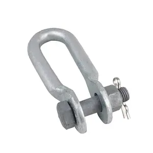 Kualitas Tinggi Hot Dip Galvanized Shackle Clevis Tipe U Anchor Shackle untuk Fiting Saluran Listrik/Penyangga Busur Garis Atas 28 Tahun