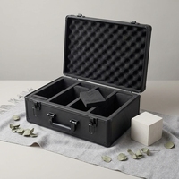 Boîte de rangement/présentoir pour cartes de collection en aluminium, quatre rangées, jusqu'à 200 cartes dans des supports BGS SGC, boîte pour cartes à collectionner