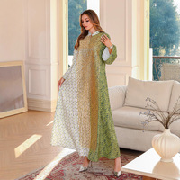 SMT154 été nouveau musulman Patchwork Sequin Robe moyen-orient vêtements dubaï Abaya musulman imprimé Robe
