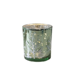 Ventes en gros de pots à bougies de luxe Linglang pour Noël avec couvercles, porte-bougie en verre pour la décoration de la maison, mariage - Product Image 1