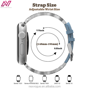 Bracelet en acier inoxydable diamant de luxe pour <span class=keywords><strong>Apple</strong></span> 38 40 41 42 44 <span class=keywords><strong>45</strong></span> 49 <span class=keywords><strong>Mm</strong></span> pour Iwatch Series 10 9 8 7 6 5 4 3 2 SE Ultra - Product Image 3