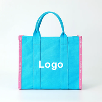 Sac à bandoulière et sac à main en toile grande capacité pour femme, personnalisé avec logo, de marque de créateur, vente en gros