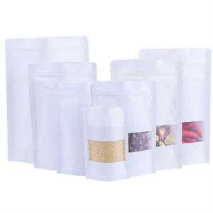 Pochette en papier <span class=keywords><strong>kraft</strong></span> ziplock fermeture marron papier de nourriture de thé de café sac d'emballage sac en plastique emballage sacs en papier en gros - Product Image 6