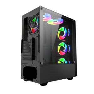 <span class=keywords><strong>Vetro</strong></span> temperato personalizzato <span class=keywords><strong>anime</strong></span> + pannello in rete metallica con display temperatura ventola RGB custodia per computer da gioco in plexiglass - Product Image 6