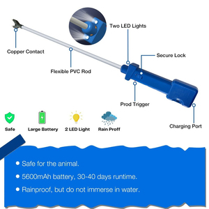 Piqueur Électrique pour Bétail avec Lampe Torche LED 88cm, Étanche, pour Porcs, Vaches et Bovins - Product Image 3