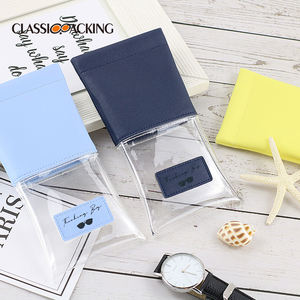 BSCI ISO Sedex FAMA סיטונאי מלאי מוכן שקוף נרתיק עור משקפי שמש נקה פלסטיק משקפיים מקרה שקוף - Product Image 1