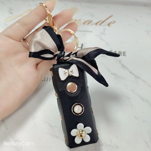 Factory Wholesale HM Fashion Mini Bow Lipstick-shaped PU Leather Eco-Friendly Washable Car <b>Keychain</b> Charm Women Handbag - Product Image 6