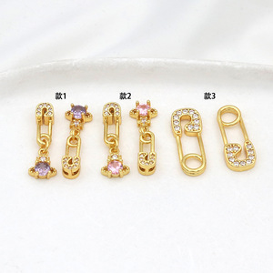 Chaîne d'espacement en or 18 carats avec zircon pour la fabrication de bijoux DIY, accessoires pour bracelets - Product Image 2
