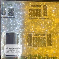 Guirlandes lumineuses LED pour fenêtre, chambre à coucher, salon, décoration de Noël, blanc chaud, légères et faciles à installer