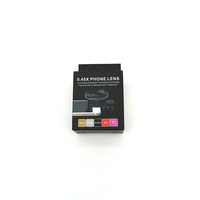 Lensa kamera profesional 2 in 1, lensa kamera ponsel Universal 37mm 0.45x49 sudut lebar makro Hd lensa mata ikan untuk Iphone Android