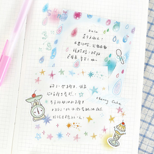 100 foglietti adesivi colorati con piccoli frammenti di illustrazioni in stile disegnato a mano e una base a forma di <span class=keywords><strong>quaderno</strong></span> per dimenticare le cose. - Product Image 4
