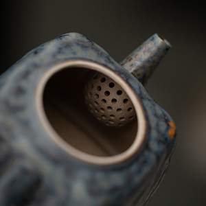 Théière Hanzhong en céramique de pierre ancienne, style vintage rétro, qualité alimentaire supérieure, avec glaçure bronze - Product Image 4