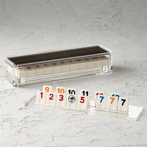 Deluxe hiện đại rõ ràng Acrylic Rummikub gạch trò chơi thiết lập ấn tượng Acrylic rummy trò chơi - Product Image 2