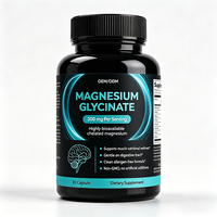 Kapsul Magnesium Glisinat OEM Sangat Terserap, Magnesium Terkelat Mendukung Kesehatan Otot, Lembut di Saluran Pencernaan