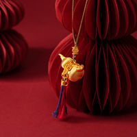 Collier à pendentif gourde en or pour femme TANGPEI, bijoux de mode en or