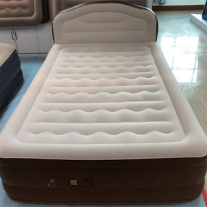 Colchde aire inflqueen-size con bomba de aire incorporado <span class=keywords><strong>doble</strong></span> y cama cómoda cabecera para el hogar y los huéspedes - Product Image 5