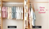 Porte-vêtements pliable multifonctionnel en plastique à 9 emplacements, gain de place, rangement domestique, cintres magiques de voyage, cintre créatif pour vêtements