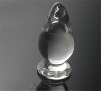 Damen Borosilikatglas Analplug & Dildo Wasserdichter Erwachsenen-Massager für Analsex
