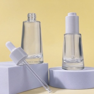 Botella de Vidrio Transparente con Gotero de 30 ml, 40 ml, 60 ml, para Suero, Aceite Esencial, Pipeta, Envase Cosmético Único con Tapa de Rosca y Serigrafía - Product Image 3