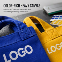 Sac fourre-tout en toile personnalisé avec logo, sac à main en coton coloré pour femmes, pour le travail, l'ordinateur portable, les courses, les voyages quotidiens, multicolores