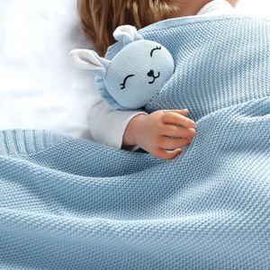 Couverture douce et moelleuse pour bébé, motif lapin, couverture de sécurité en peluche douce, tricotée pour un <span class=keywords><strong>confort</strong></span> réconfortant, pour nouveau-nés, tout-petits, garçons et filles - Product Image 3