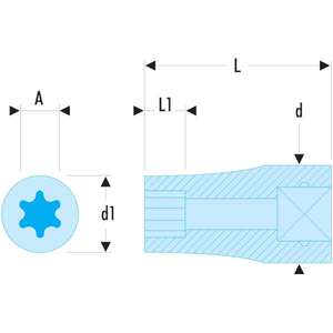 FACOM - S.40U Juego de tomas de 1/2 ''en soporte metálico Torx - 5 piezas-EAN 3148515145520 JUEGOS DE TRINQUETE Y TOMA 1/2" - Product Image 2