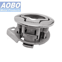 AOBO Petite poignée ronde Anneau de traction Serrure à loquet intégré RV Camper Camping-car Remorque Serrure de porte pour cylindres de serrure