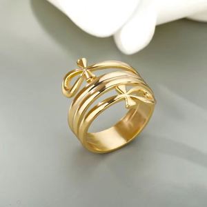 Hot Selling Double Coil Stainless Steel <b>Ring</b> Retro Fashion Men and Women <b>Couple</b> Jewelry Personality <b>Ring</b> - Product Image 4