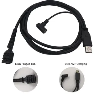 ODM/OEM-Hersteller USB Double 14pin Pitch 1.27 Idc To Usb2.0 Am Laden 5,5x2,1mm DC-Buchsen stecker Stromkabel
