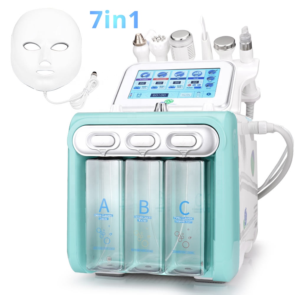 Машинка для лица, 8 функций, профессиональная косметическая гидро дермабразия, Микродермабразия, вакуумная Паровая машина, уход за лицом Mychway