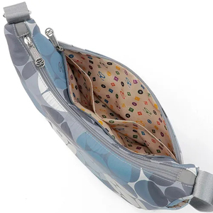 Balloon Pattern <b>Square</b> Shape Foldable Shoulder Bag Zipper Polyester Fiber Synthetic Leather Waterproof Durable for Daily Travel - Product Image 5