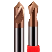 Foret de centrage et fraise à chanfreiner en carbure de tungstène, double usage, angles 60/90/120 degrés, personnalisable OEM/ODM pour CNC de haute précision