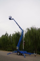Nacelle élévatrice hydraulique remorquable pour maintenance industrielle, élévateur de travail aérien portable, électrique, charge 200 kg, 10-22 m