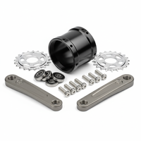 Boîtier de pédalier double pignon pour vélo tandem usiné CNC de haute précision - Pièces de cadre durables en alliage d'aluminium 7075