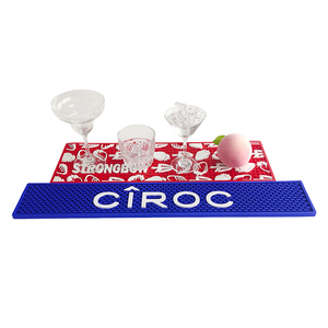 Custom Logo Silicone PVC Bar Mat Rubber Spill Pad Pub Runner Beer Rail Mat Drip Tray Non Slip Counter Mat Coaster - Product Image 3