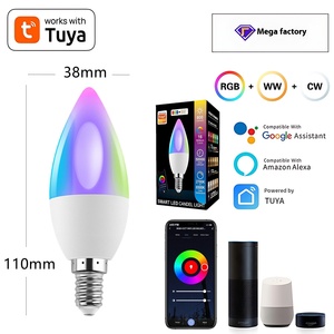Tuya Thông Minh Nhôm <span class=keywords><strong>LED</strong></span> Nến Ánh Sáng Thay Đổi Độ Sáng Màu Sắc Thay Đổi <span class=keywords><strong>Wifi</strong></span> Bóng Đèn Alexa Google Thông Minh Ánh Sáng - Product Image 5