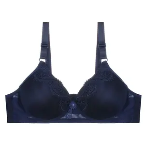 European Large C Cup Lingerie Embroidery Lace Underwire Underwear Push Up Bra For Big Boobs