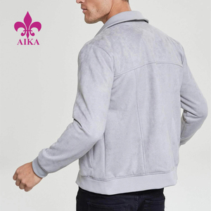 Nuovo Disegno Su Ordine All'ingrosso Autunno Caldo Casuale della Chiusura Lampo di Usura Più Il Formato Giacche da Uomo - Product Image 2