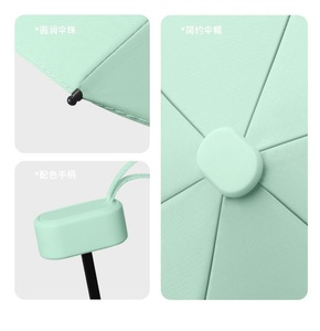 Mini parasol de voyage pour sac <span class=keywords><strong>à</strong></span> main avec étui petit parapluie de poche compact pour femmes enfants et hommes - Product Image 3
