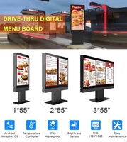 55 pouces lecteur numérique à travers le menu signalisation debout étanche ramassage rapide commande écran Lcd pour épicerie et dépanneurs