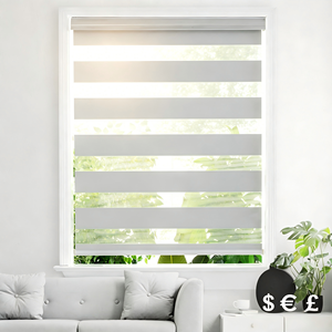 Persiana Enrollable Motorizada Integrada Moderna de Tela Opaca Tipo Zebra para Oficina/Hoteles - Product Image 1