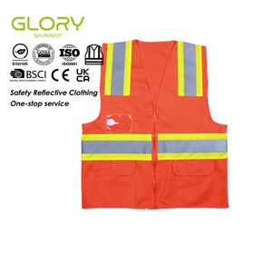 Travailleurs de la chaussée de sécurité Red Mesh America En20471 <span class=keywords><strong>Classe</strong></span> <span class=keywords><strong>3</strong></span> <span class=keywords><strong>Gilet</strong></span> de sécurité réfléchissant orange fluorescent <span class=keywords><strong>haute</strong></span> <span class=keywords><strong>visibilité</strong></span> - Product Image 1