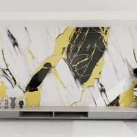 Panneau mural en PVC effet marbre brillant 2 mm, 1,2 m x 3 m, autocollant, pour décoration intérieure