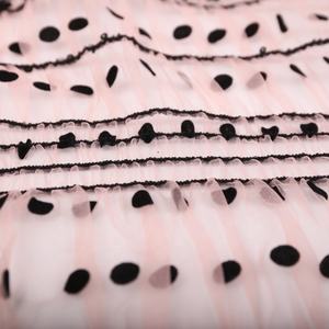 Tela <span class=keywords><strong>de</strong></span> tul con <span class=keywords><strong>volantes</strong></span> personalizada para boda, tejido romántico elegante con puntos - Product Image 3