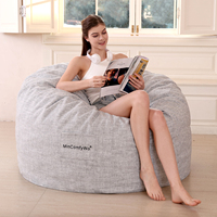 Hochwertiger Outdoor-Leinen-Olefin-Stoff 4FT Wasserdichter Sitzsack-Sofa-Stuhl Luxuriöse Outdoor-Sonnenliege